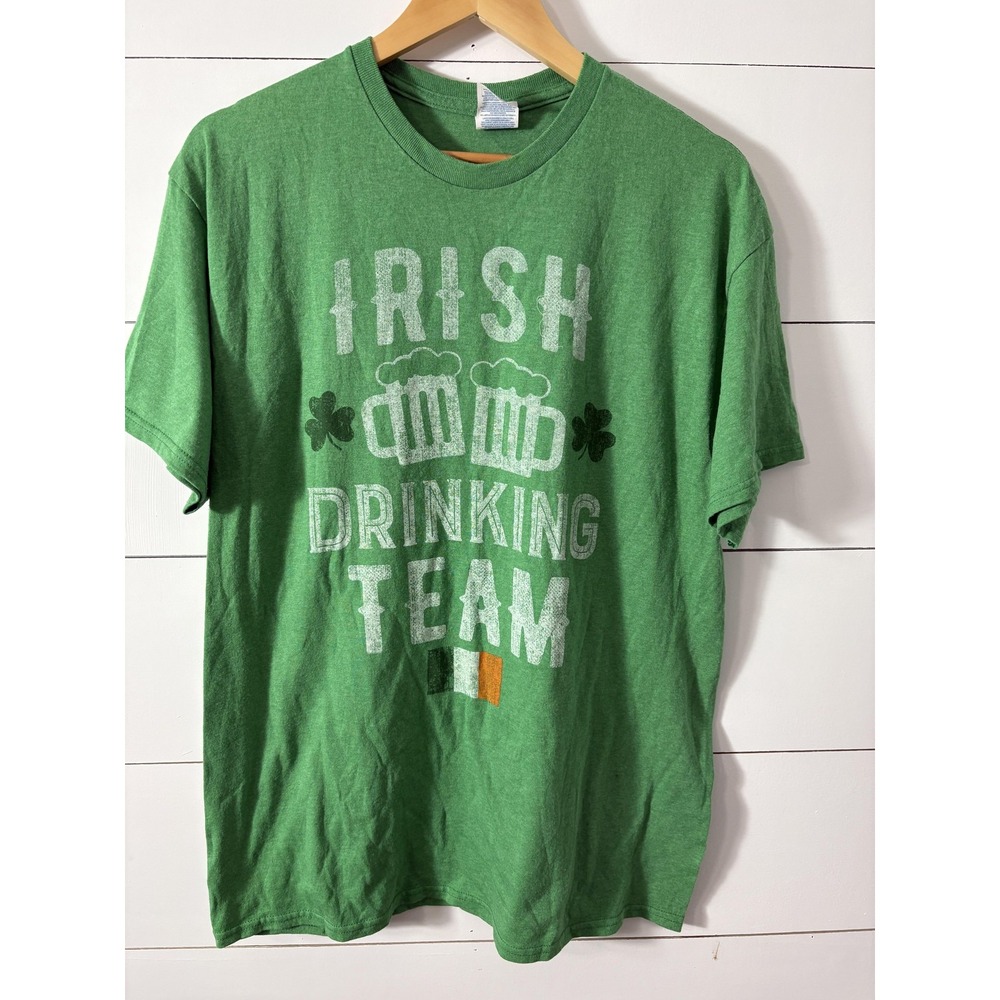 Irish Drinking Team Shirt Mens Large St Patricks Day‎ Beer Graphic Tee Funny